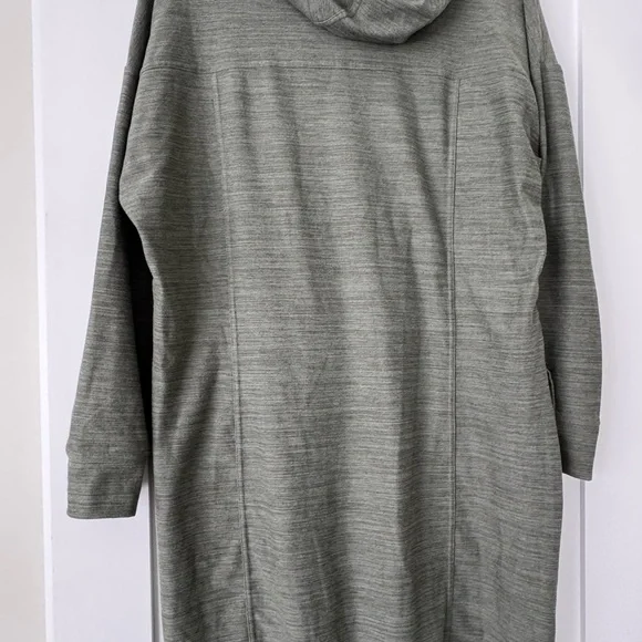 Toad & co Cozy Green Hooded Sweatshirt Dress - Picture 2 of 4